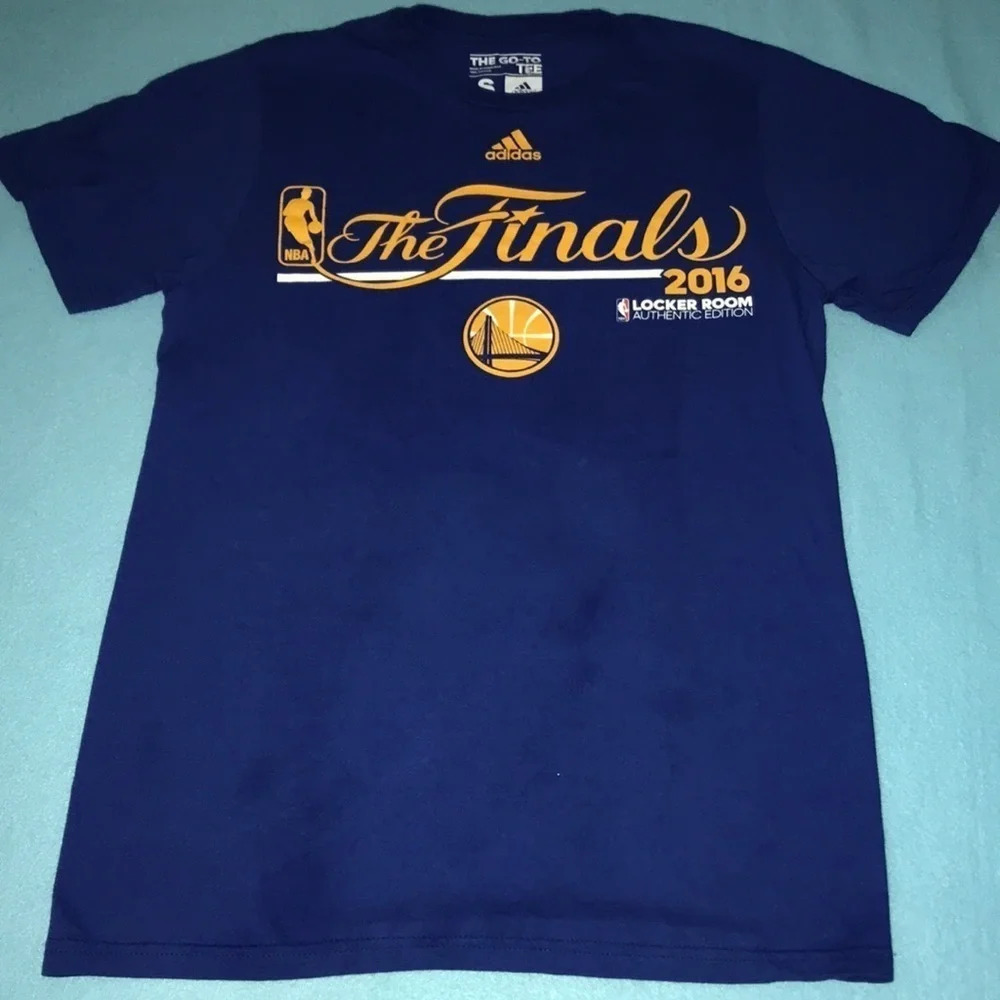 𝅺ADIDAS Warriors locker room edition NBA The Finals 2016 short sleeve T size S